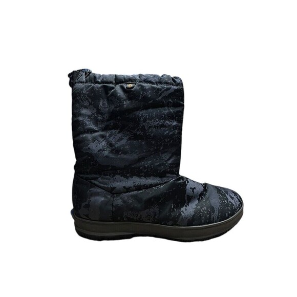 Bogs Snowday Mountain Women's Size 8 Black - Blue/Silver  Boots Insulated Warm - Picture 1 of 8